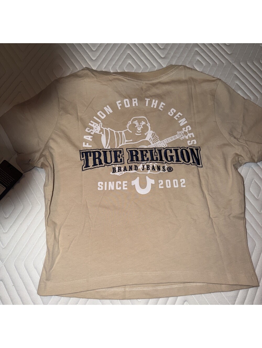 NWT True Religion Buddha Women Tee Beige small  Shirt